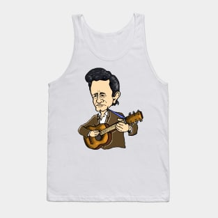 Johnny Cash and Guitar Tank Top